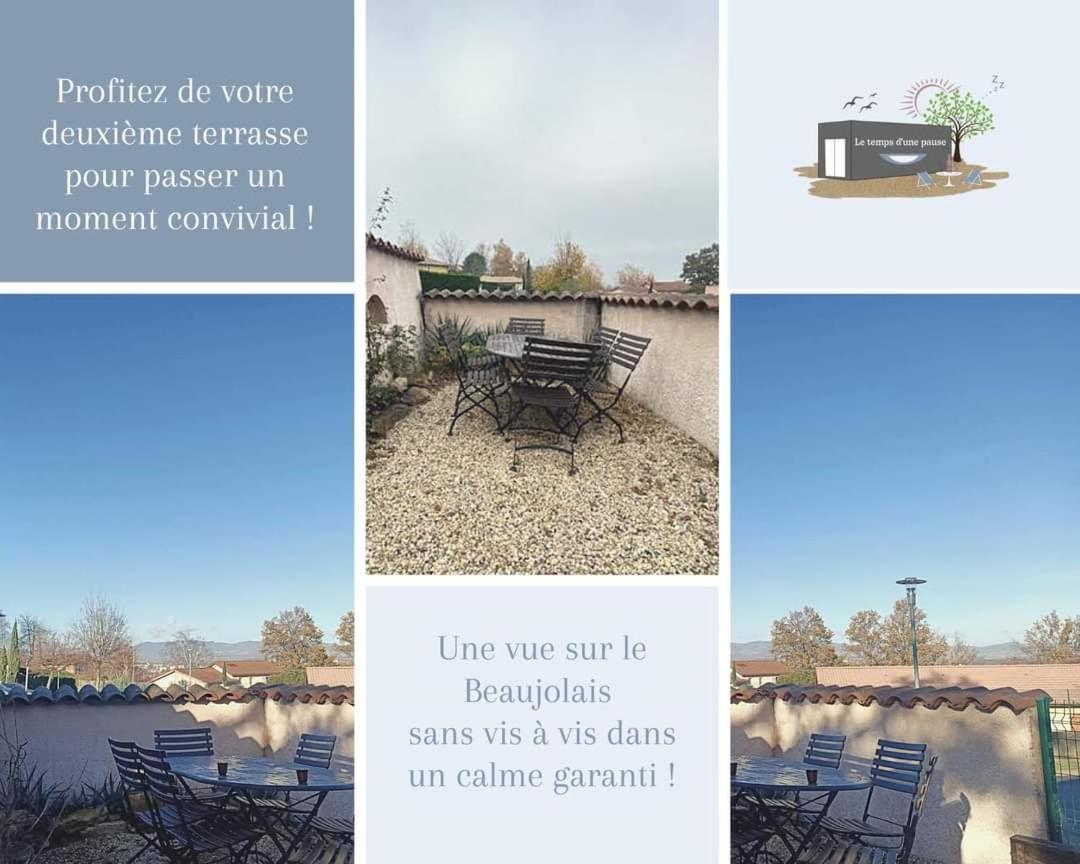 Studio De Jardin "Le Temps D Une Pause" Jusqu'A 4 Personnes En Face Du Beaujolais - Climatisation Et Borne Recharge Vehicule Electrique Montmerle-sur-Saone Zewnętrze zdjęcie